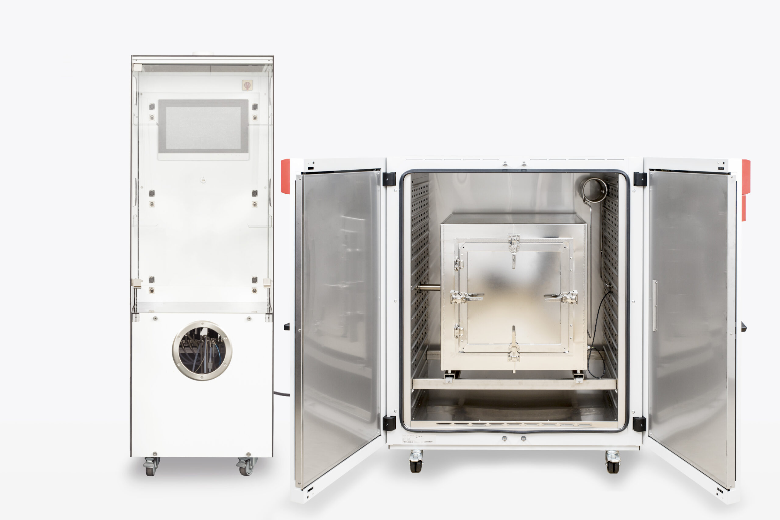 VOC emission test chamber with active temperature control