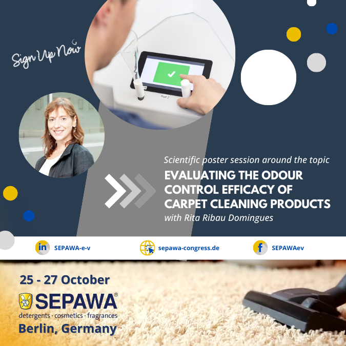 Scientific poster on odour control efficacy at SEPAWA 2023